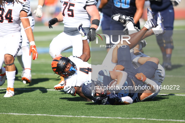 Columbia Lions running back Joey Giorgi #25 tries to find a hole during the NCAA football game against the Princeton Tigers at Robert K. Kra...