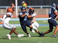 Columbia Lions running back Malcolm Terry II #6 breaks away from the defense during the NCAA football game against the Princeton Tigers at R...