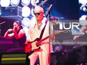 Umberto Tozzi performs live during the L'ultima Notte Rosa The Final Tour at Unipol Forum Assago in Milan, Italy, on October 5, 2024 (