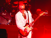 Umberto Tozzi performs live during the L'ultima Notte Rosa The Final Tour at Unipol Forum Assago in Milan, Italy, on October 5, 2024 (