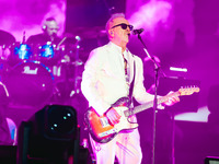 Umberto Tozzi performs live during the L'ultima Notte Rosa The Final Tour at Unipol Forum Assago in Milan, Italy, on October 5, 2024 (