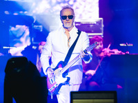 Umberto Tozzi performs live during the L'ultima Notte Rosa The Final Tour at Unipol Forum Assago in Milan, Italy, on October 5, 2024 (