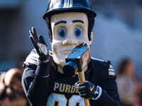 Purdue Pete is at Camp Randall Stadium in Madison, Wisconsin, on October 5, 2024. (