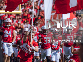 The Wisconsin Badgers play against the Purdue Boilermakers at Camp Randall Stadium in Madison, Wisconsin, on October 5, 2024. (