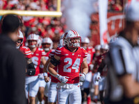 Wisconsin Badgers safety Hunter Wohler #24 takes the field before the Wisconsin Badgers face the Purdue Boilermakers at Camp Randall Stadium...