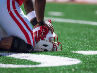 The Wisconsin Badgers play against the Purdue Boilermakers at Camp Randall Stadium in Madison, Wisconsin, on October 5, 2024. (