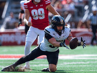 Purdue defensive back Dillon Thieneman #31 fumbles a punt against the Wisconsin Badgers at Camp Randall Stadium in Madison, Wisconsin, on Oc...