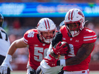 Wisconsin Badgers running back Tawee Walker #3 runs in a touchdown against the Purdue Boilermakers at Camp Randall Stadium in Madison, Wisco...