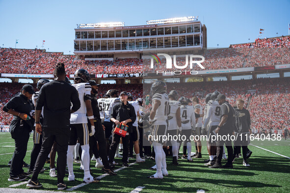 The Wisconsin Badgers play against the Purdue Boilermakers at Camp Randall Stadium in Madison, Wisconsin, on October 5, 2024. 