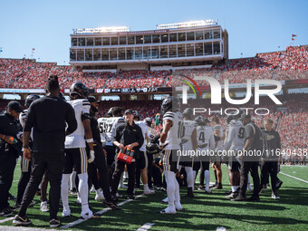 The Wisconsin Badgers play against the Purdue Boilermakers at Camp Randall Stadium in Madison, Wisconsin, on October 5, 2024. (