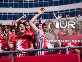 The Wisconsin Badgers play against the Purdue Boilermakers at Camp Randall Stadium in Madison, Wisconsin, on October 5, 2024. (