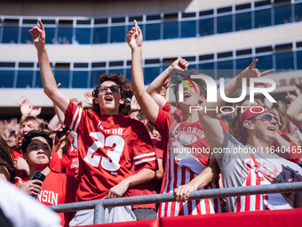 The Wisconsin Badgers play against the Purdue Boilermakers at Camp Randall Stadium in Madison, Wisconsin, on October 5, 2024. (