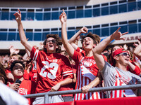 The Wisconsin Badgers play against the Purdue Boilermakers at Camp Randall Stadium in Madison, Wisconsin, on October 5, 2024. (