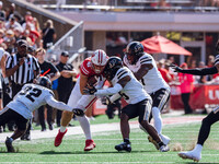 Wisconsin Badgers tight end JT Seagreaves #41 catches a pass against the Purdue Boilermakers at Camp Randall Stadium in Madison, Wisconsin,...