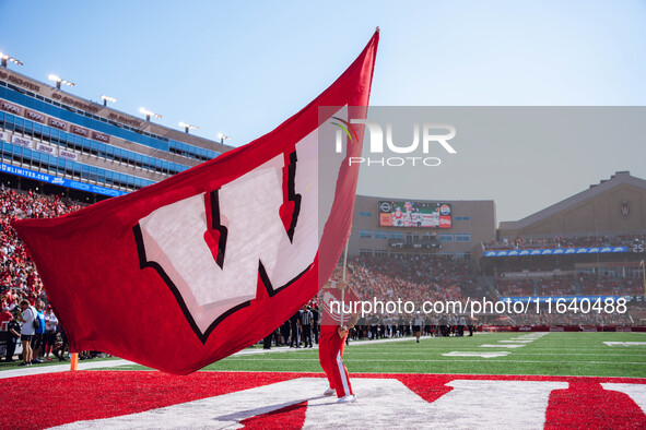 The Wisconsin Badgers celebrate a Cade Yacamelli #25 touchdown against the Purdue Boilermakers at Camp Randall Stadium in Madison, Wisconsin...