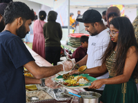 A traditional sadya meal is served during the Onam Festival in Woodbridge, Ontario, Canada, on September 07, 2024. Onam is a major annual ev...