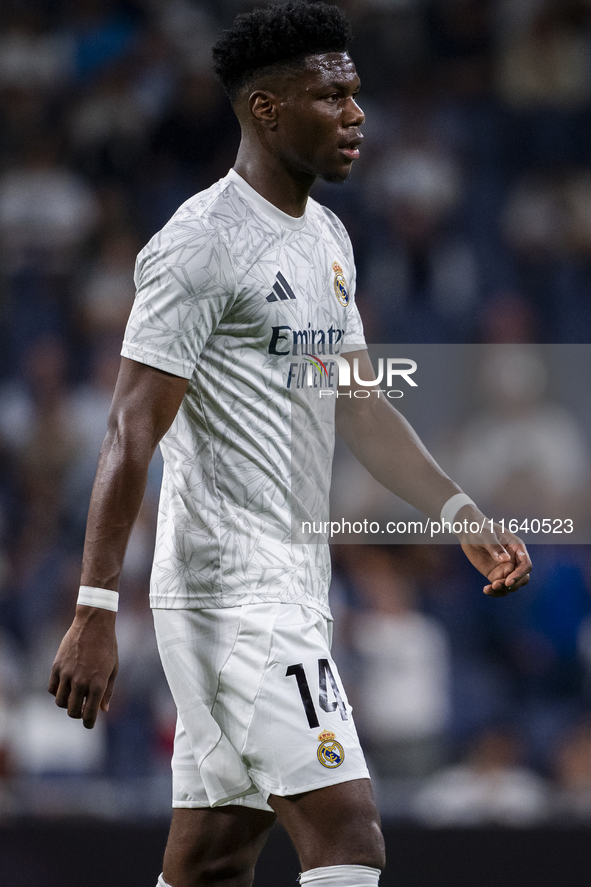 Aurelien Tchouameni of Real Madrid CF is seen during the La Liga EA Sports 2024/25 football match between Real Madrid CF and Villarreal CF a...