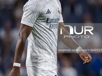 Aurelien Tchouameni of Real Madrid CF is seen during the La Liga EA Sports 2024/25 football match between Real Madrid CF and Villarreal CF a...