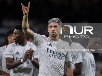 Federico Valverde of Real Madrid CF is seen during the La Liga EA Sports 2024/25 football match between Real Madrid CF and Villarreal CF at...