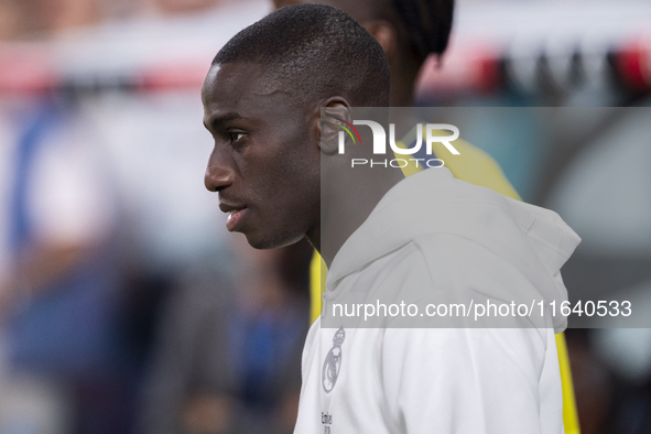 Ferland Mendy of Real Madrid CF enters the field during the La Liga EA Sports 2024/25 football match between Real Madrid CF and Villarreal C...