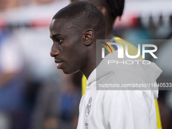 Ferland Mendy of Real Madrid CF enters the field during the La Liga EA Sports 2024/25 football match between Real Madrid CF and Villarreal C...