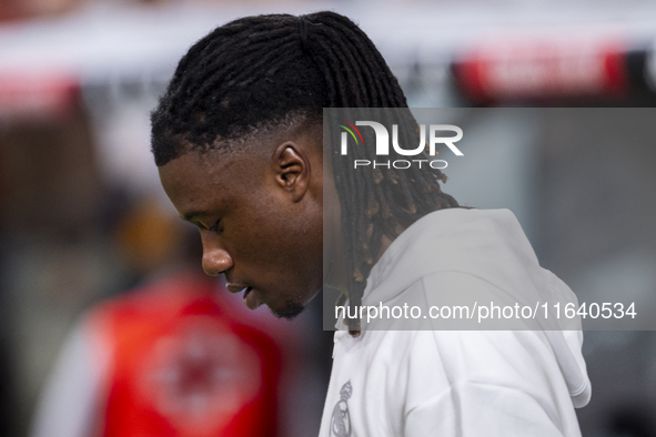 Eduardo Camavinga of Real Madrid CF enters the field during the La Liga EA Sports 2024/25 football match between Real Madrid CF and Villarre...