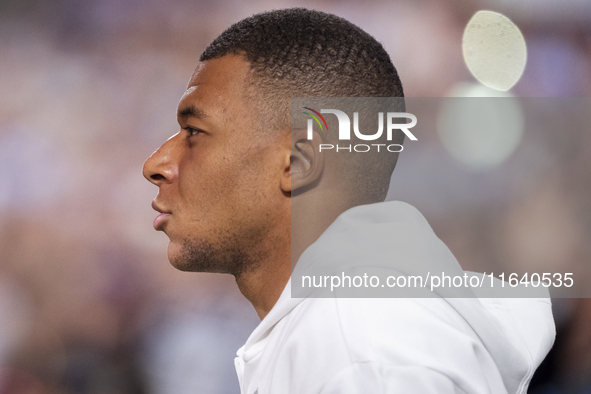 Kylian Mbappe of Real Madrid CF enters the field during the La Liga EA Sports 2024/25 football match between Real Madrid CF and Villarreal C...