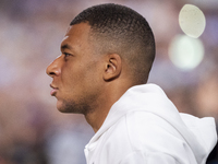 Kylian Mbappe of Real Madrid CF enters the field during the La Liga EA Sports 2024/25 football match between Real Madrid CF and Villarreal C...