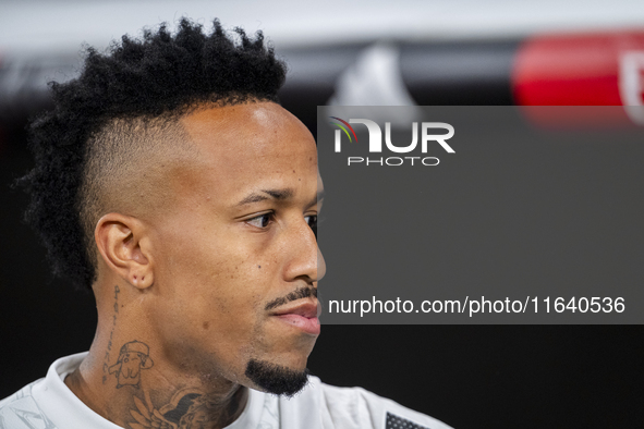 Eder Militao of Real Madrid CF enters the field during the La Liga EA Sports 2024/25 football match between Real Madrid CF and Villarreal CF...