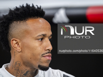 Eder Militao of Real Madrid CF enters the field during the La Liga EA Sports 2024/25 football match between Real Madrid CF and Villarreal CF...