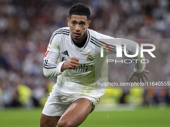 Jude Bellingham of Real Madrid CF runs during the La Liga EA Sports 2024/25 football match between Real Madrid CF and Villarreal CF at Estad...