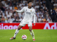 Jude Bellingham of Real Madrid CF is in action with the ball during the La Liga EA Sports 2024/25 football match between Real Madrid CF and...