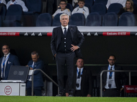 Carlo Ancelotti, head coach of Real Madrid CF, is seen during the La Liga EA Sports 2024/25 football match between Real Madrid CF and Villar...