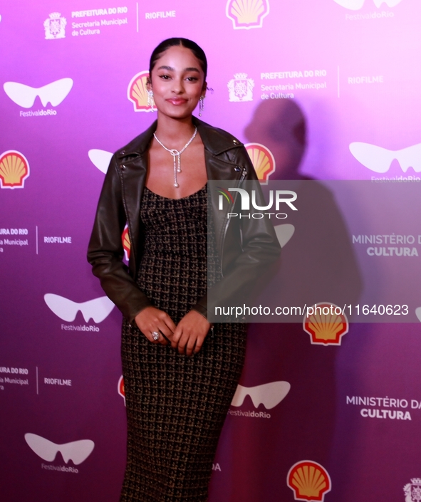 Actress Livia Silva attends the pre-premiere of the film Virginia e Adelaide during the Rio 2024 Festival in Rio de Janeiro, Brazil, on Octo...