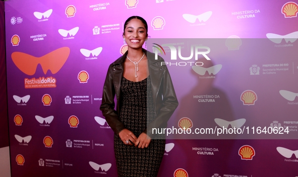 Actress Livia Silva attends the pre-premiere of the film Virginia e Adelaide during the Rio 2024 Festival in Rio de Janeiro, Brazil, on Octo...