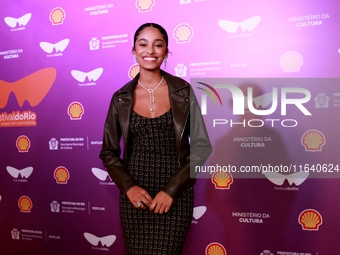 Actress Livia Silva attends the pre-premiere of the film Virginia e Adelaide during the Rio 2024 Festival in Rio de Janeiro, Brazil, on Octo...