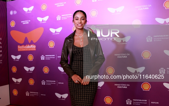 Actress Livia Silva attends the pre-premiere of the film Virginia e Adelaide during the Rio 2024 Festival in Rio de Janeiro, Brazil, on Octo...