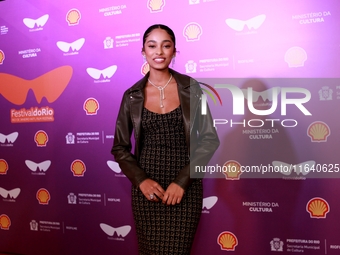 Actress Livia Silva attends the pre-premiere of the film Virginia e Adelaide during the Rio 2024 Festival in Rio de Janeiro, Brazil, on Octo...