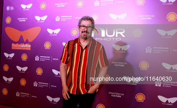 Actor Edmilson Barros attends the pre-premiere of the film Virginia e Adelaide during the Rio 2024 Festival in Rio de Janeiro, Brazil, on Oc...