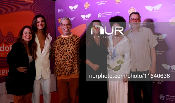 Filmmaker Yasmin Taina, actress Regina Case, and director Jorge Furtado attend the pre-premiere of the film Virginia e Adelaide during the R...