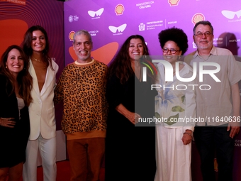 Filmmaker Yasmin Taina, actress Regina Case, and director Jorge Furtado attend the pre-premiere of the film Virginia e Adelaide during the R...