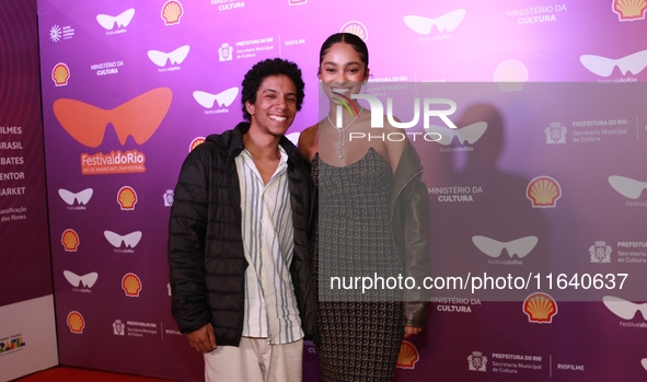 Actress Livia Silva attends the pre-premiere of the film Virginia e Adelaide during the Rio 2024 Festival in Rio de Janeiro, Brazil, on Octo...