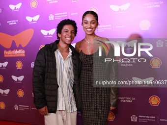 Actress Livia Silva attends the pre-premiere of the film Virginia e Adelaide during the Rio 2024 Festival in Rio de Janeiro, Brazil, on Octo...