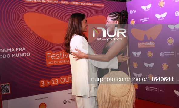 Actresses Sophie Charlotte and Camila Pitanga attend the pre-premiere of the film Virginia e Adelaide during the Rio Festival 2024 in Rio de...