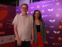 Director Jorge Furtado and Nora Goulart attend the pre-premiere of the film Virginia e Adelaide during the Rio 2024 Festival in Rio de Janei...