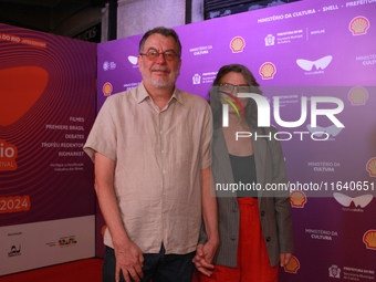 Director Jorge Furtado and Nora Goulart attend the pre-premiere of the film Virginia e Adelaide during the Rio 2024 Festival in Rio de Janei...