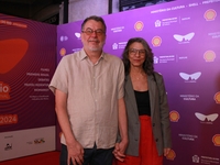 Director Jorge Furtado and Nora Goulart attend the pre-premiere of the film Virginia e Adelaide during the Rio 2024 Festival in Rio de Janei...