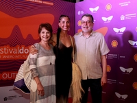 Actresses Drica Novais and Camila Pitanga attend the pre-premiere of the film Virginia e Adelaide during the Rio Festival 2024 in Rio de Jan...