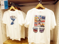 Transformers x UNIQLO co-branded custom T-shirts are displayed at the Uniqlo flagship store in Shanghai, China, on October 4, 2024. This yea...