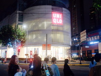 In Shanghai, China, on October 4, 2024, the Uniqlo flagship store is located. This year marks the 40th anniversary of the Transformers. (